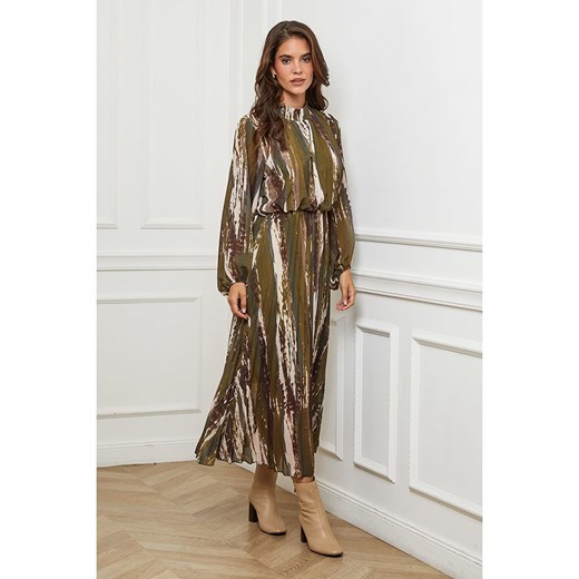 L&apos;armoire de Suzette Sukienka w kolorze zielono-brązowo-kremowym L'armoire De Suzette 38/40 okazja Limango Polska