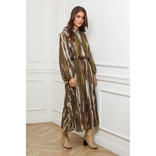L&apos;armoire de Suzette Sukienka w kolorze zielono-brązowo-kremowym L'armoire De Suzette 38/40 promocja Limango Polska