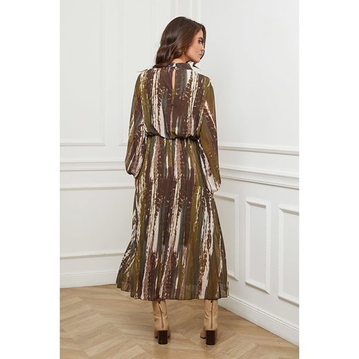 L&apos;armoire de Suzette Sukienka w kolorze zielono-brązowo-kremowym L'armoire De Suzette 38/40 Limango Polska okazja