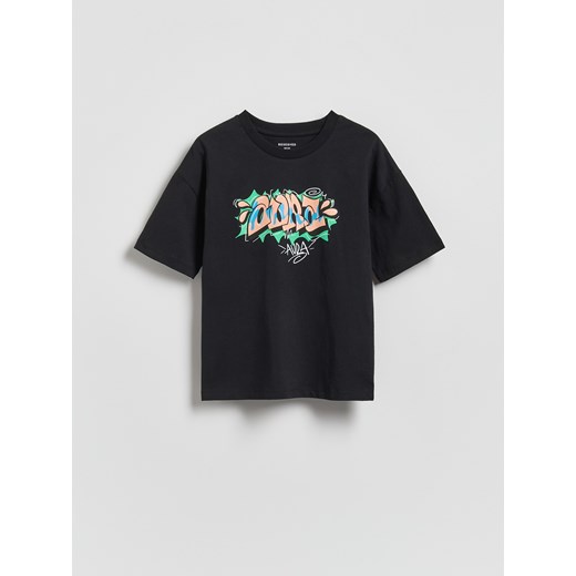 Reserved - T-shirt z nadrukiem - brązowy ze sklepu Reserved w kategorii T-shirty chłopięce - zdjęcie 187631707
