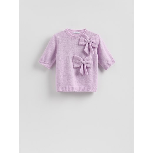 Reserved - Sweter z kokardami - fioletowy ze sklepu Reserved w kategorii Swetry damskie - zdjęcie 187631745