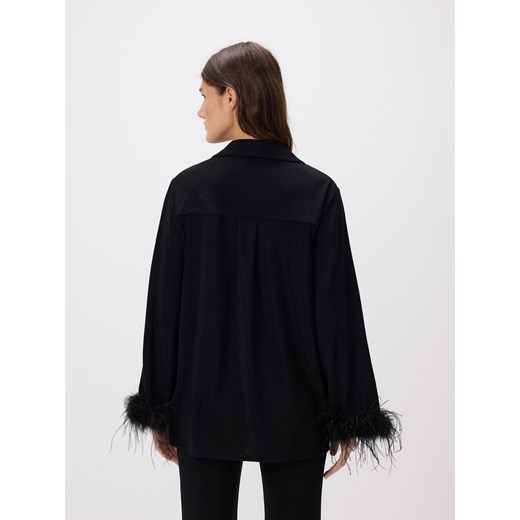 Reserved - Koszula z metalizowaną nitką - czarny Reserved M Reserved