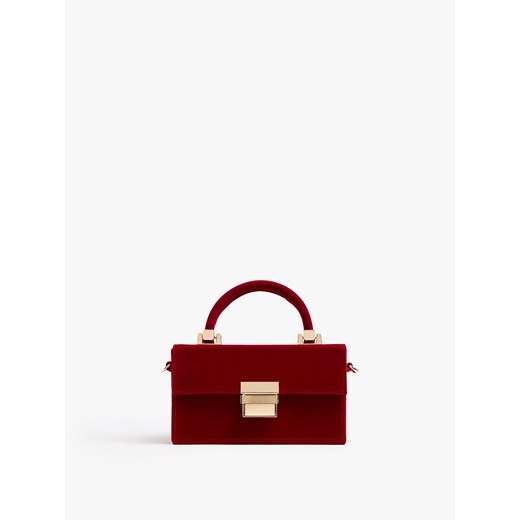 Mohito - Welurowa torebka na ramię - mahoń ze sklepu Mohito w kategorii Kopertówki - zdjęcie 187632055