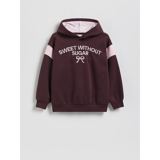 Reserved - Bluza z haftem - ciemnobrązowy ze sklepu Reserved w kategorii Bluzy chłopięce - zdjęcie 187632197