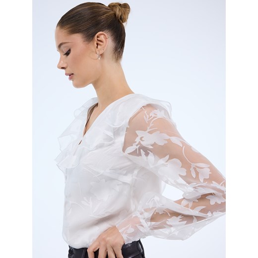 Mohito - Bluzka z ozdobnymi rękawami - biały Mohito 42 Mohito