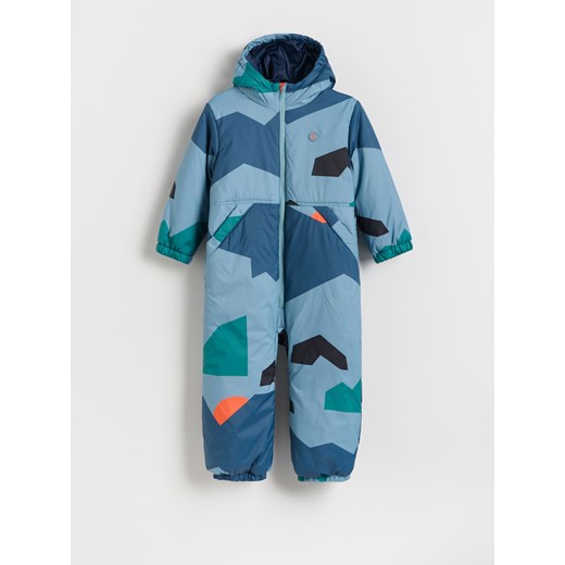 Reserved - Ocieplany kombinezon z kapturem - jasnoniebieski ze sklepu Reserved w kategorii Kombinezony chłopięce - zdjęcie 187632918