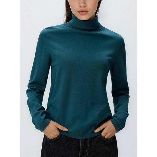 Reserved - Golf z wiskozą - morski ze sklepu Reserved w kategorii Swetry damskie - zdjęcie 187632997