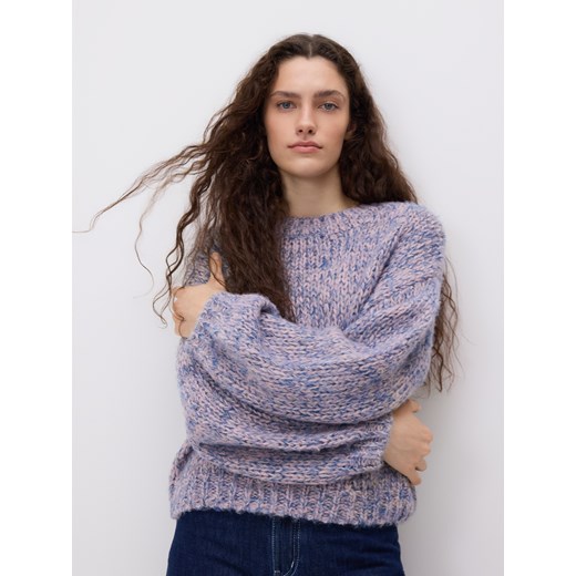 Reserved - Sweter z domieszką wełny - różowy ze sklepu Reserved w kategorii Swetry damskie - zdjęcie 187633038