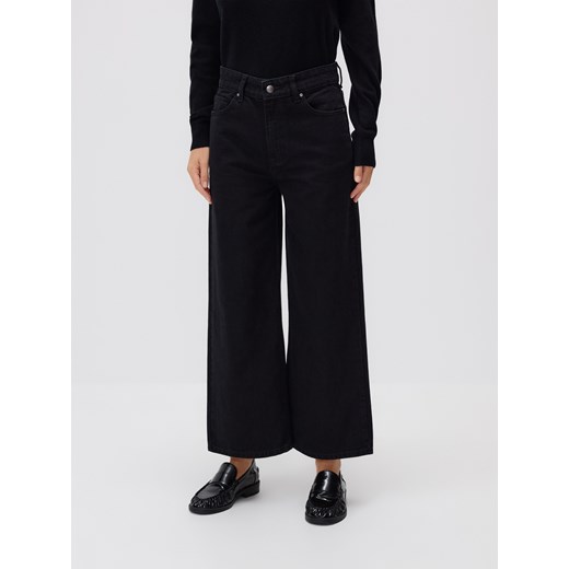 Reserved - Jeansy culotte - czarny ze sklepu Reserved w kategorii Jeansy damskie - zdjęcie 187633218