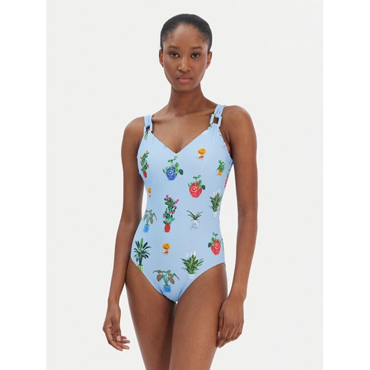 Seafolly Strój kąpielowy Playa Bonita 11098DD287 Błękitny ze sklepu MODIVO w kategorii Stroje kąpielowe - zdjęcie 187633527