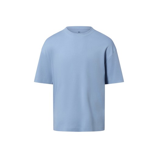 Nils Sundström Koszulka męska Mężczyźni Bawełna jasnoniebieski jednolity ze sklepu vangraaf w kategorii T-shirty męskie - zdjęcie 187633747