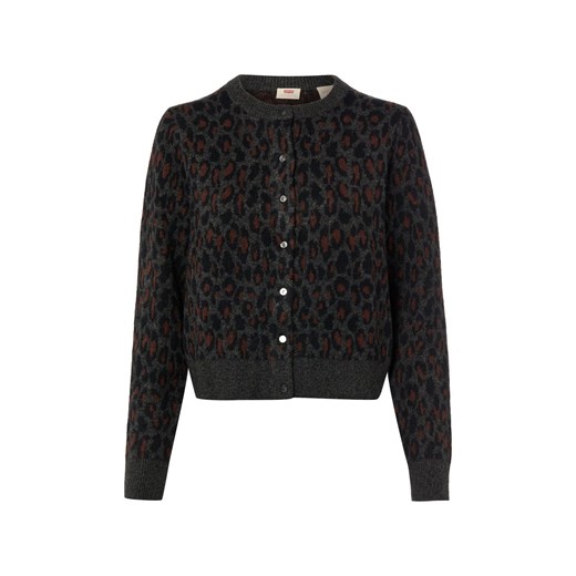 Levi's Kardigan damski z wełną Kobiety Sztuczne włókno antracytowy wzorzysty ze sklepu vangraaf w kategorii Swetry damskie - zdjęcie 187633756