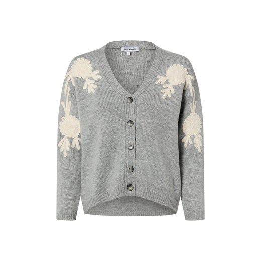 More & More Kardigan damski Kobiety szary marmurkowy ze sklepu vangraaf w kategorii Swetry damskie - zdjęcie 187633777