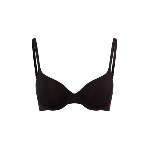 HUGO Biustonosz podkoszulkowy damski Kobiety Modal czarny jednolity ze sklepu vangraaf w kategorii Biustonosze - zdjęcie 187633798