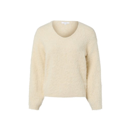 Opus Sweter damski z dzianiny z moherem i alpaką - Plari Kobiety écru jednolity ze sklepu vangraaf w kategorii Swetry damskie - zdjęcie 187633828