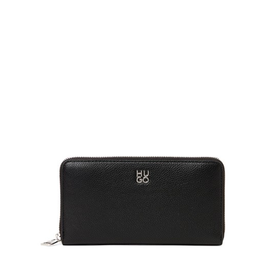 HUGO Portfel damski - Chris Kobiety czarny jednolity ze sklepu vangraaf w kategorii Portfele damskie - zdjęcie 187633835