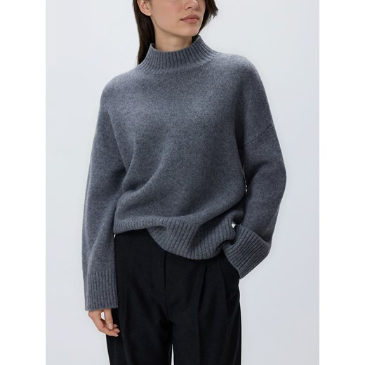 Reserved - Wełniany sweter - szary ze sklepu Reserved w kategorii Swetry damskie - zdjęcie 187633939