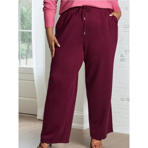 Sinsay - Spodnie wide leg - bordowy ze sklepu Sinsay w kategorii Spodnie damskie - zdjęcie 187634535