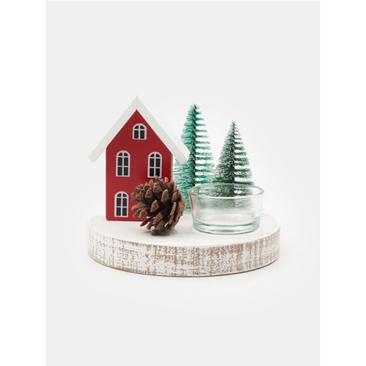 Sinsay - Świecznik świąteczny w kształcie domku - czerwony ze sklepu Sinsay w kategorii Świeczniki - zdjęcie 187634556