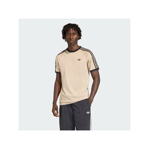 adidas T-Shirt 3-Stripes KE7964 Beżowy Regular Fit ze sklepu MODIVO w kategorii T-shirty męskie - zdjęcie 187635359