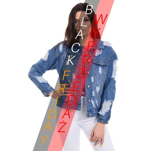 Jeansowa kurtka damska ze sklepu brendi.pl w kategorii Kurtki damskie - zdjęcie 187635537