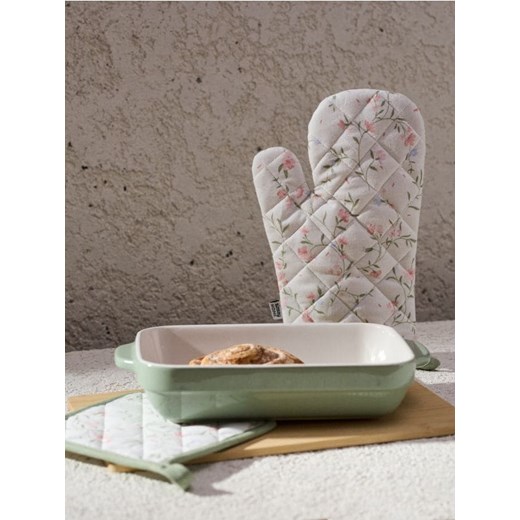 Sinsay - Rękawica i łapka kuchenna w kwiaty - biały ze sklepu Sinsay w kategorii Fartuchy kuchenne - zdjęcie 187636705