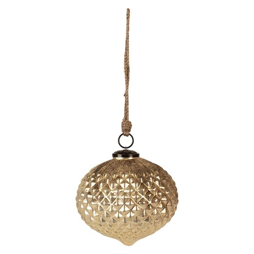 Clayre &amp; Eef Bombka w kolorze złotym - wys. 15 x Ø 15 cm ze sklepu Limango Polska w kategorii Dekoracje bożonarodzeniowe - zdjęcie 187636957