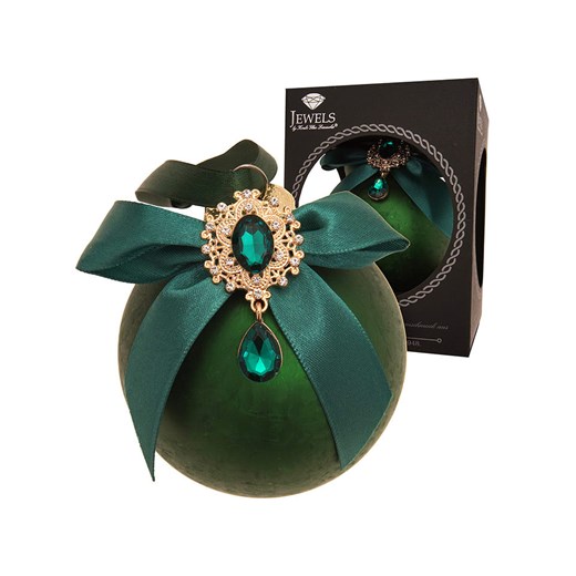 Krebs Glas Lauscha Bombka w kolorze zielonym - Ø 8 cm ze sklepu Limango Polska w kategorii Dekoracje bożonarodzeniowe - zdjęcie 187637456