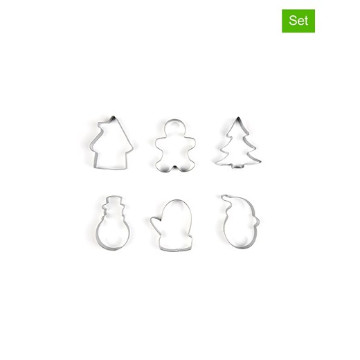 Trendy Kitchen by EXCÉLSA Foremki (6 szt.) &quot;Wonderful Ginger&quot; w kolorze srebrnym ze sklepu Limango Polska w kategorii Akcesoria do pieczenia - zdjęcie 187637475