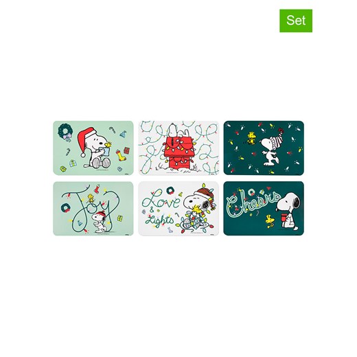 Trendy Kitchen by EXCÉLSA Podkładki stołowe (6 szt.) w kolorze zielono-białym - 43,5 x 29 cm ze sklepu Limango Polska w kategorii Podkładki na stół - zdjęcie 187637487