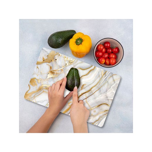 Violeta Home Deska w kolorze złoto-białym do krojenia - 30 x 20 cm ze sklepu Limango Polska w kategorii Deski - zdjęcie 187637498