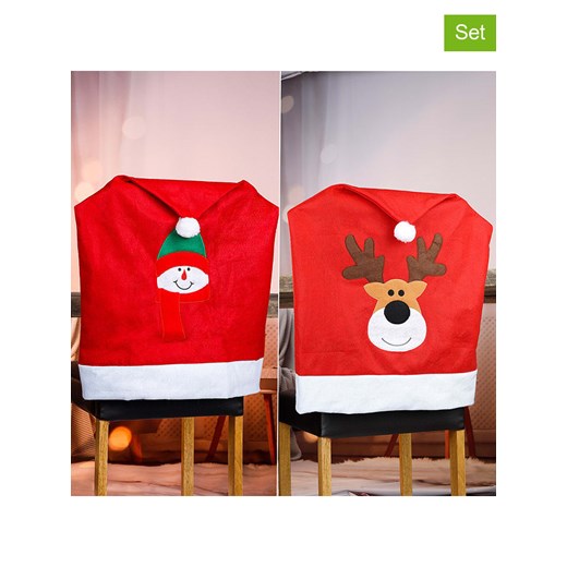 Hollybell Pokrowce (6 szt.) w kolorze czerwonym na krzesła - 65 x 49 cm ze sklepu Limango Polska w kategorii Dekoracje bożonarodzeniowe - zdjęcie 187637578