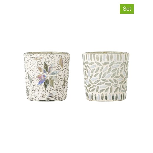 Bloomingville Świeczniki (2 szt.) &quot;Myr Votive&quot; w kolorze białym - wys. 7,5 x Ø 6,5 cm ze sklepu Limango Polska w kategorii Świeczniki - zdjęcie 187637686