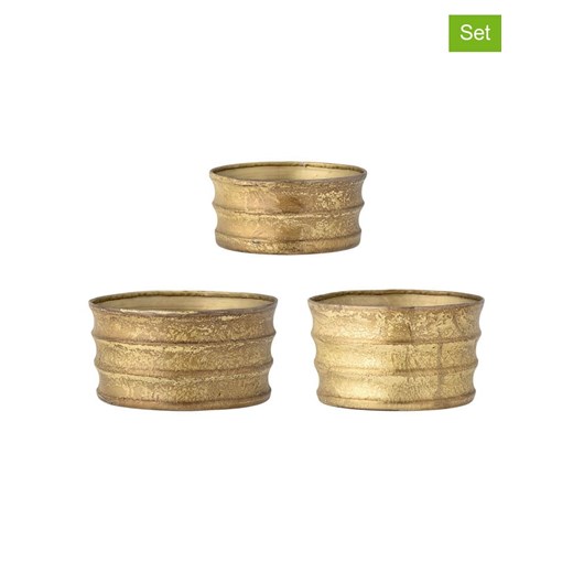 Bloomingville Doniczki (3 szt.) &quot;Lucilla&quot; w kolorze złotym ze sklepu Limango Polska w kategorii Doniczki i osłonki - zdjęcie 187637689