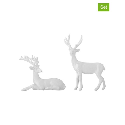 Bloomingville Figurki dekoracyjne (2 szt.) w kolorze białym ze sklepu Limango Polska w kategorii Dekoracje - zdjęcie 187637719