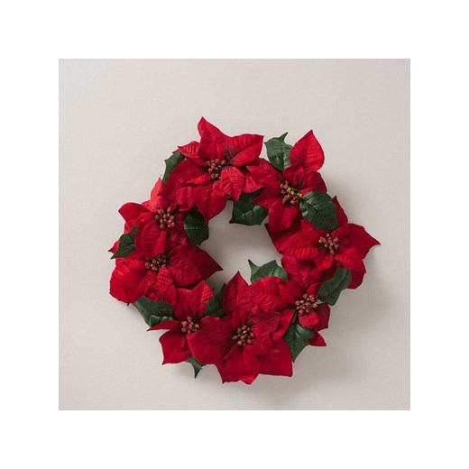 Boltze Wiszący wianek w kolorze czerwonym - Ø 50 cm ze sklepu Limango Polska w kategorii Doniczki i osłonki - zdjęcie 187638118