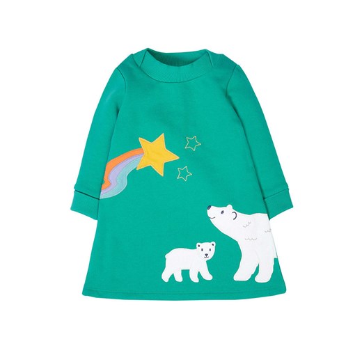 Frugi Sukienka &quot;Easy on&quot; w kolorze zielonym ze sklepu Limango Polska w kategorii Sukienki dziewczęce - zdjęcie 187638206