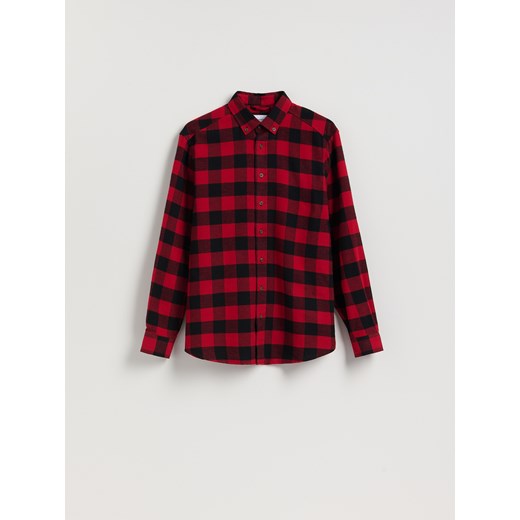 Reserved - Koszula regular fit w kratę - czerwony Reserved XL Reserved