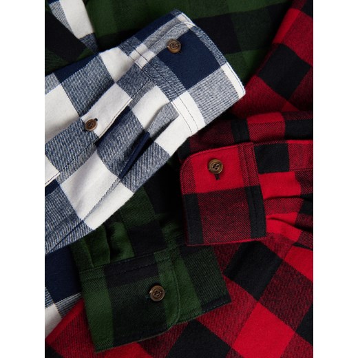 Reserved - Koszula regular fit w kratę - czerwony Reserved L Reserved