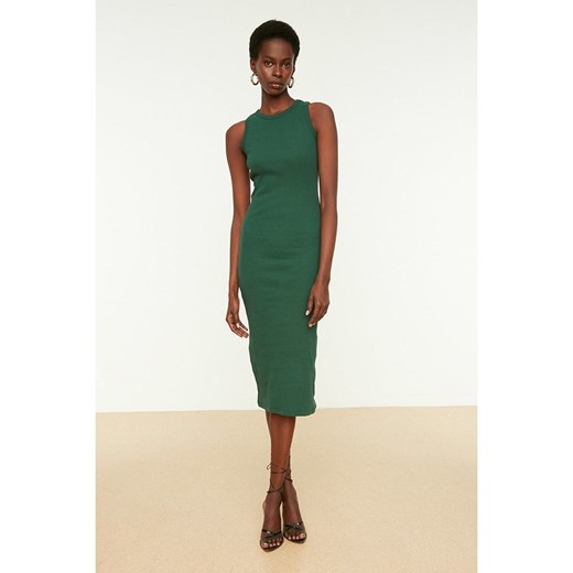 trendyol Sukienka w kolorze zielonym ze sklepu Limango Polska w kategorii Sukienki - zdjęcie 187639366