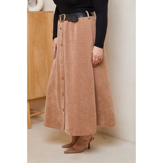 Curvy Lady Spódnica w kolorze jasnobrązowym Curvy Lady 40/42 okazyjna cena Limango Polska