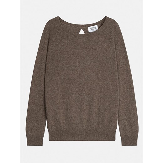 AUTHENTIC CASHMERE Kaszmirowy sweter &quot;Dibona&quot; w kolorze ciemnobrązowym ze sklepu Limango Polska w kategorii Swetry damskie - zdjęcie 187639517