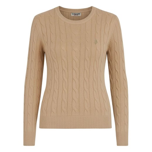 U.S. Polo Assn. Sweter w kolorze beżowym ze sklepu Limango Polska w kategorii Swetry damskie - zdjęcie 187639865