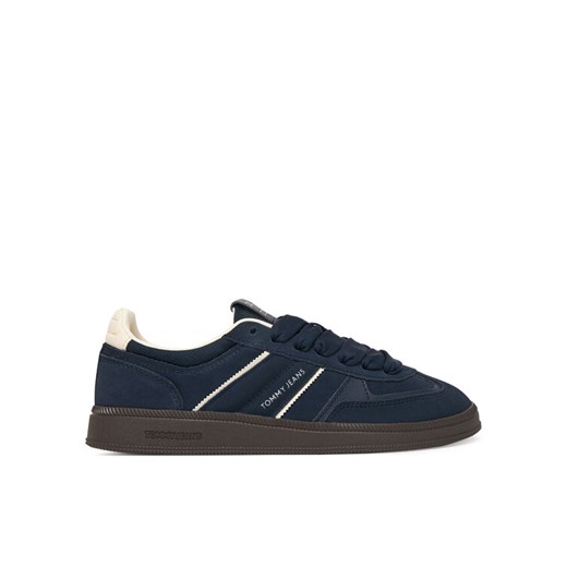 Sneakersy Tommy Jeans The Greenwich Edge Suede EN0EN02924 Granatowy ze sklepu eobuwie.pl w kategorii Buty sportowe damskie - zdjęcie 187640299