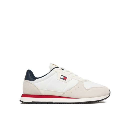 Tommy Jeans Sneakersy Tjm Eva Runner Leather EM0EM01649 Biały ze sklepu MODIVO w kategorii Buty sportowe męskie - zdjęcie 187640386