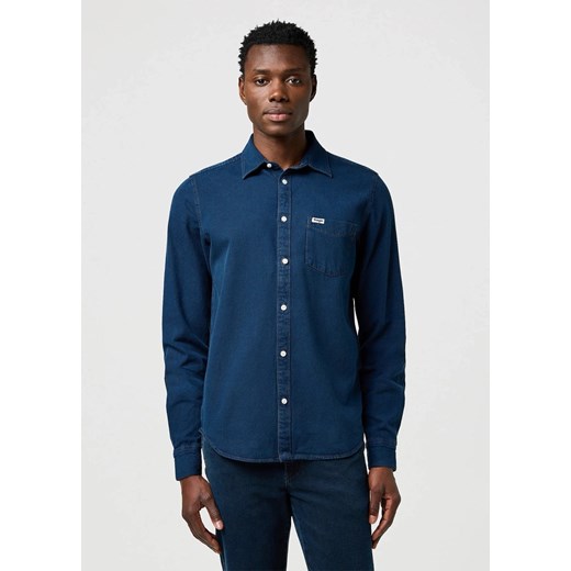 MESKA KOSZULA JEANSOWA WRANGLER 1 PKT SHIRT BLUE OXIDE 112371548 ze sklepu YouNeedit.pl w kategorii Koszule męskie - zdjęcie 187640717
