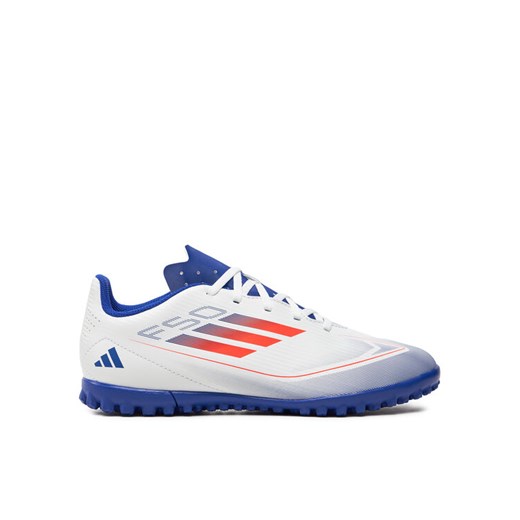 Buty do piłki nożnej adidas F50 Club TF IF1391 Biały ze sklepu eobuwie.pl w kategorii Buty sportowe dziecięce - zdjęcie 187641587