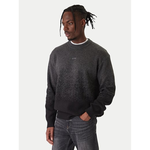 BOSS Sweter Kalbrush 50548701 Czarny Regular Fit ze sklepu MODIVO w kategorii Swetry męskie - zdjęcie 187641758