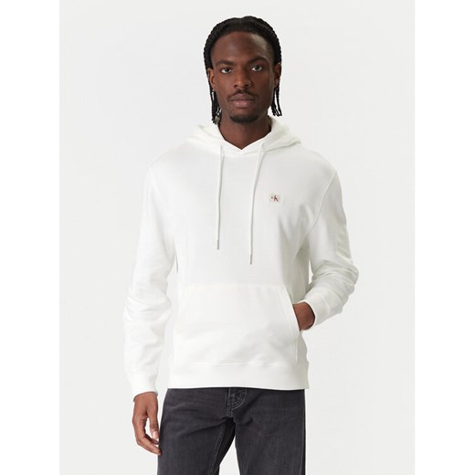Calvin Klein Jeans Bluza LV04RC274G Biały Regular Fit ze sklepu MODIVO w kategorii Bluzy męskie - zdjęcie 187641775