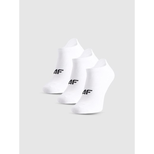 Dziewczęce skarpetki treningowe (3-pack) 4F 4FJWMM00UFSOF260 - białe ze sklepu Sportstylestory.com w kategorii Skarpetki dziecięce - zdjęcie 187642149
